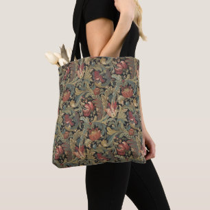 Tote Bag Riche brocart de tapisserie florale antique victor