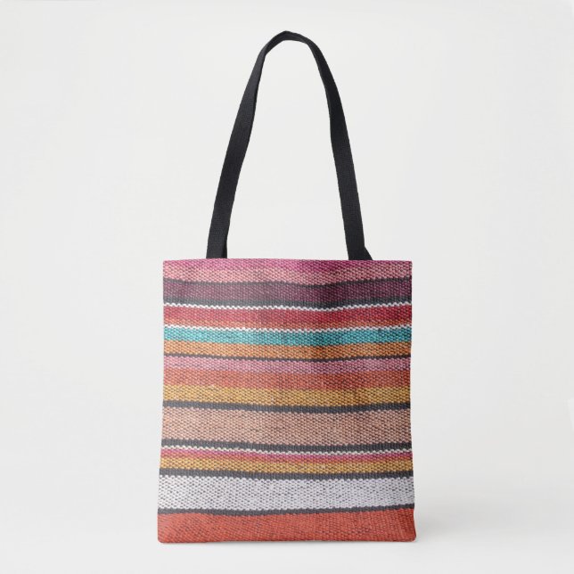 Tote Bag Richesse du tapis : Textures mexicaines péruvienne (Devant)