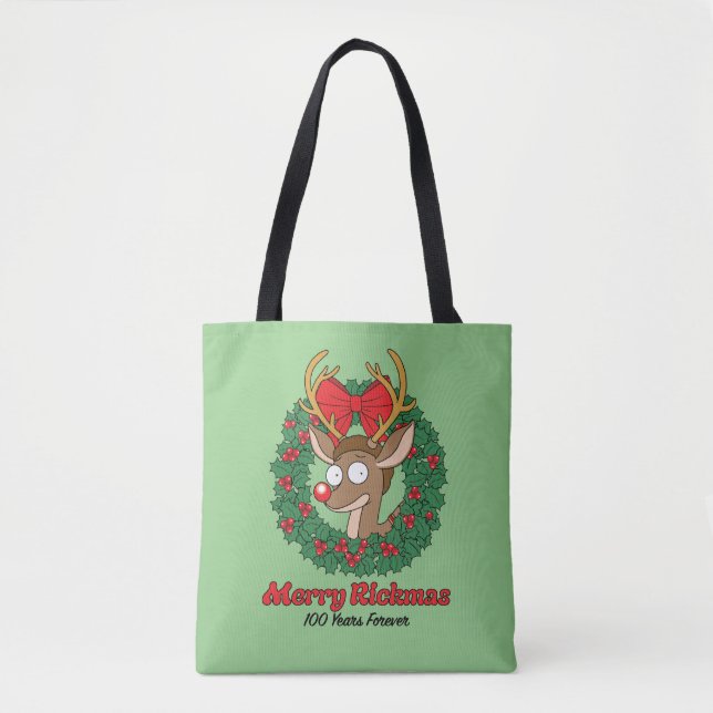 Tote Bag Rick and Morty | Reindeer Morty Merry Rickmas (Devant)