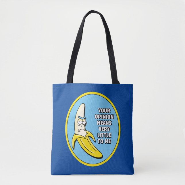 Tote Bag RICK ET MORTY™ | Badge en brique banane (Devant)