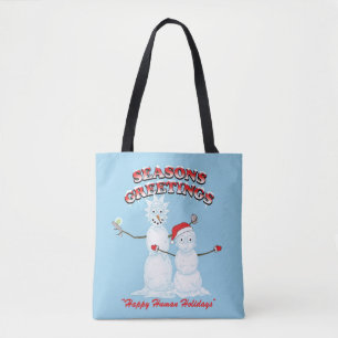 Tote Bag Rick et Morty Bonnes Fêtes de snowmen