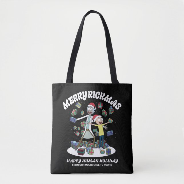 Tote Bag Rick et Morty | Joyeux Rickmas présents (Devant)