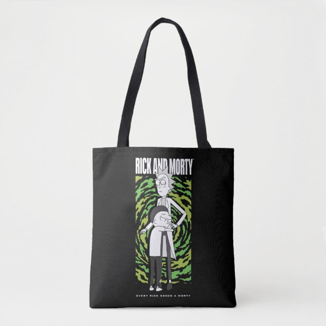 Tote Bag RICK ET MORTY™ | Morty Hugging Rick (Devant)