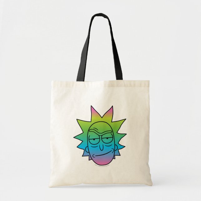 Tote Bag RICK ET MORTY™| motif Rainbow Rick Head (Devant)