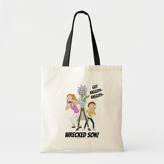 Tote Bag RICK ET MORTY™ | Rick, Morty et Summer (Devant)