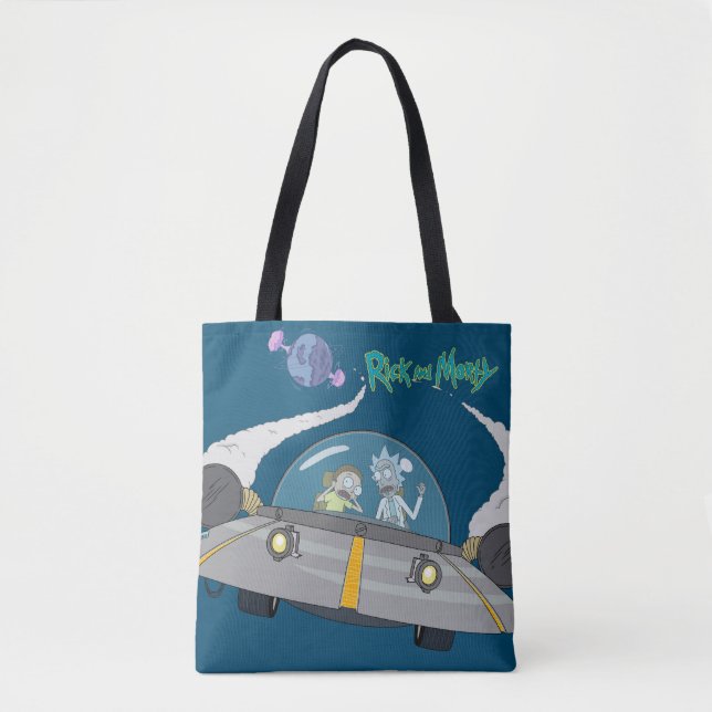 Tote Bag RICK ET MORTY™| Vol dans un vaisseau spatial (Devant)
