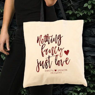 Tote Bag Rien De Fancy Juste Amour   Dark Crimson Mariage r