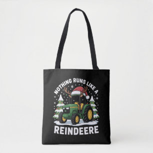 Tote Bag Rien ne fonctionne comme un tracteur de Noël Reind