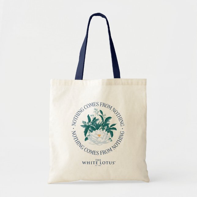 Tote Bag Rien Ne Vient De Rien - Le Lotus Blanc (Devant)
