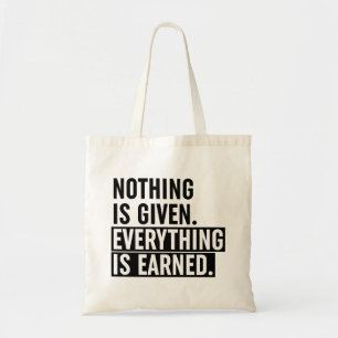 Tote Bag Rien N'Est Donné Que Tout Est Gagné