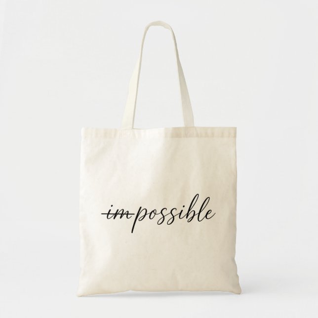 Tote Bag Rien n'est impossible Écriture artistique de motiv (Devant)