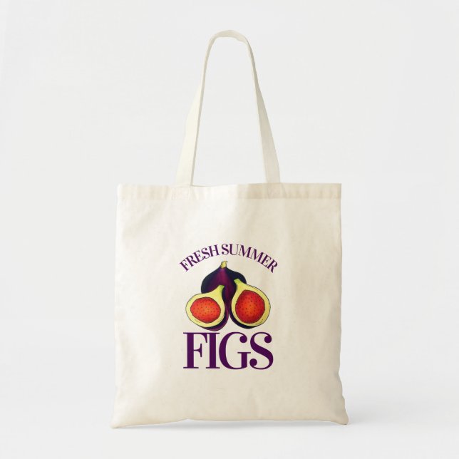 Tote Bag Ripe Fresh Summer Figs Fig Tree Food Cooking (Devant)