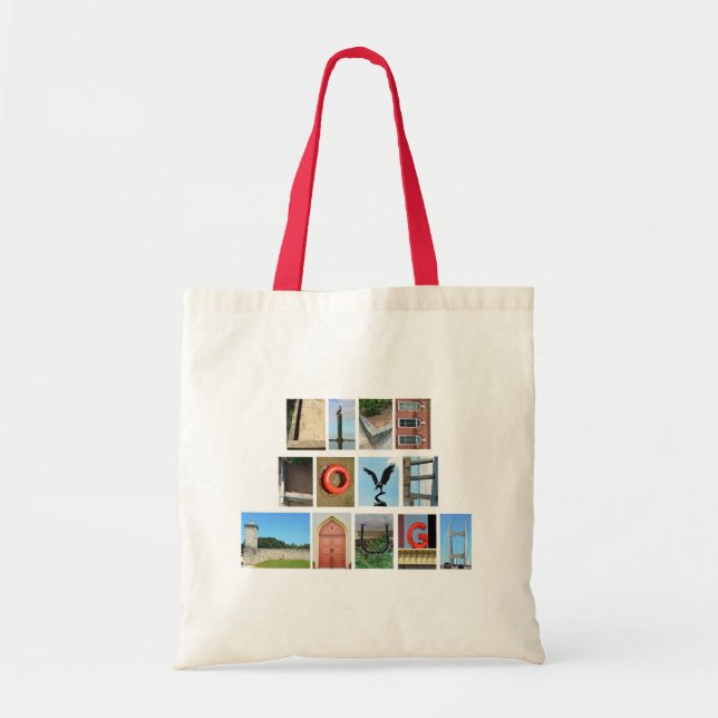 Tote Bag RIRE D'AMOUR VIVANT Expliqué avec des lettres d'im (Devant)