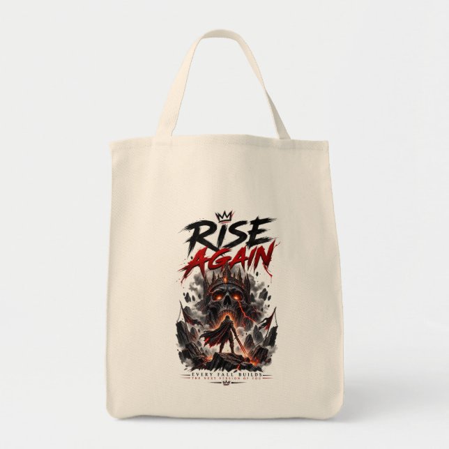 Tote Bag RISE Inspiration Motivation Force Guerrier (Devant)