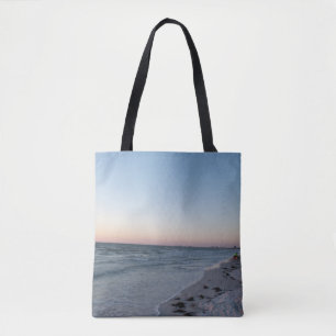 Tote Bag Rivage du coucher de soleil pastel de St-Pétersbou