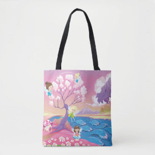 Tote Bag Rive magique avec des fées licorne et sirène