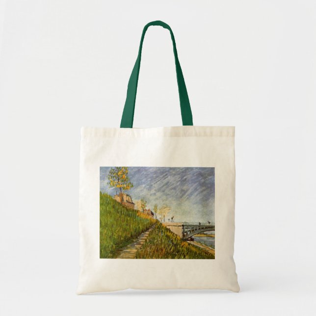 Tote Bag Rives de la Seine, Pont de Clichy par Vincent van  (Devant)