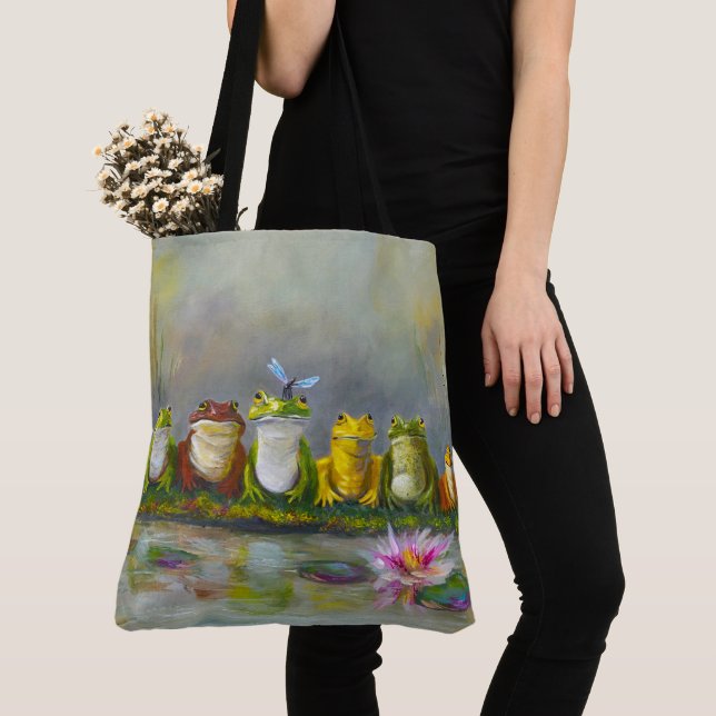 Tote Bag Rivière Ribbit (De près)