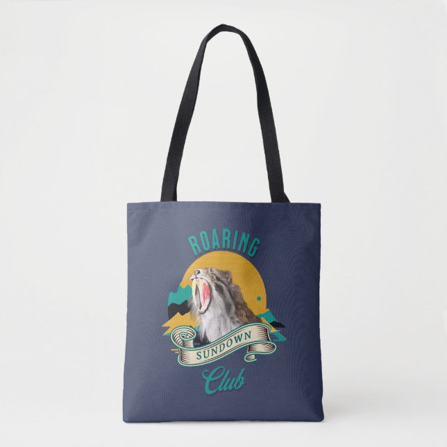Tote Bag Roaring Sundown Club Sabertooth Tiger (Devant)