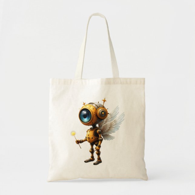 Tote Bag Robby the Winged Timekeeper – Wings of Time Series (Devant)