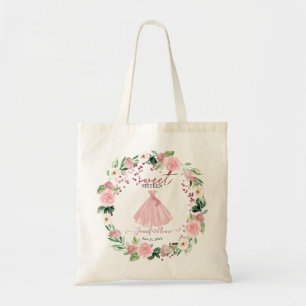 Tote Bag Robe Couronne Fleurie Rose Gold Sweet 16