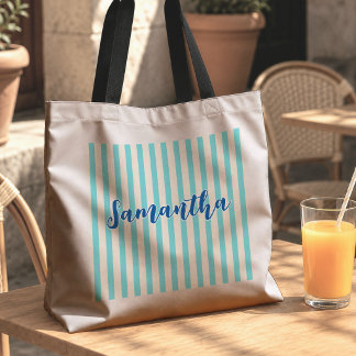 Tote Bag Robe de demoiselle d'honneur moderne turquoise ray