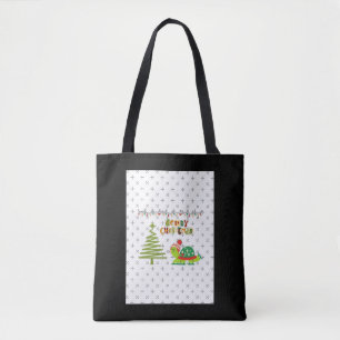 Tote Bag Robe de Noël tortue A Line
