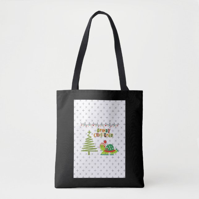 Tote Bag Robe de Noël tortue A Line (Devant)