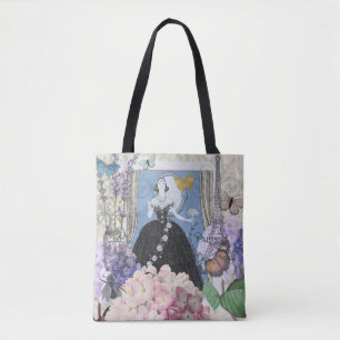 Tote Bag Robe florale élégante pour femme bleue 