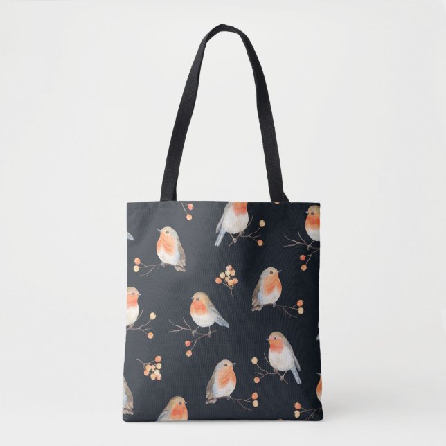 Tote Bag Robinets et baies roulent sur des branches sèches, (Devant)