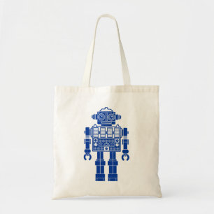Tote Bag Robot 270620/08 - Bleu marine et blanc