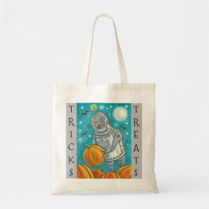 TOTE BAG ROBOT CHOISIT DES CITROUILLES, HALLOWEEN FRIANDISE