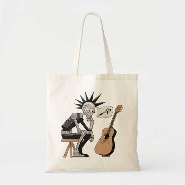 Tote Bag Robot de musique confus (Devant)