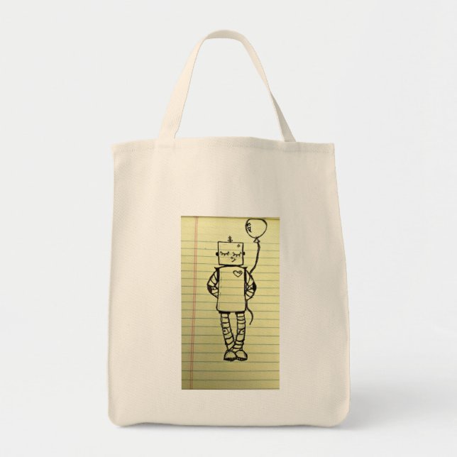 Tote Bag Robot mignon Fourre-tout (Devant)