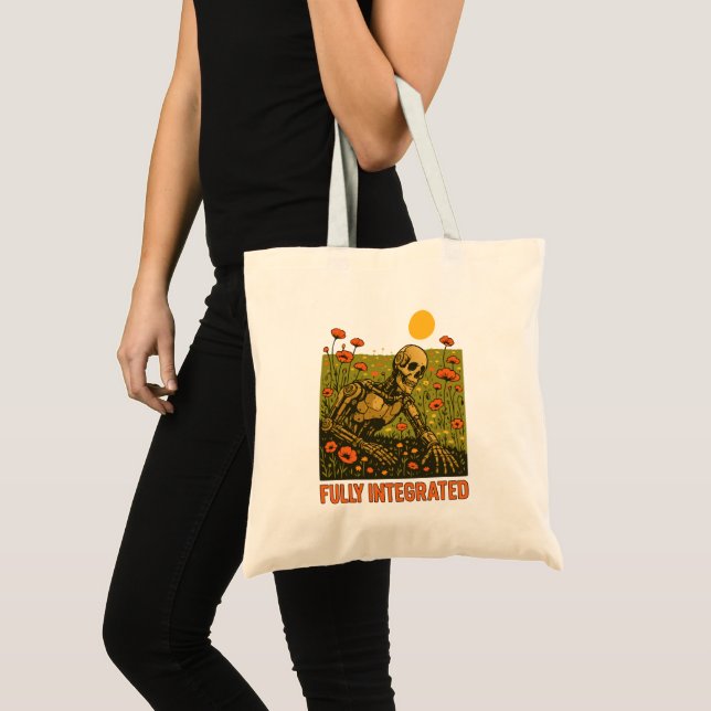 Tote Bag Robot Nature Flowers Blossom Field (Devant (produit))