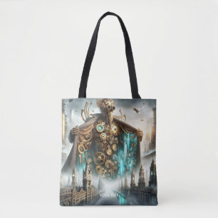 Tote Bag Robot Steampunk Imaginaire Pont mignon