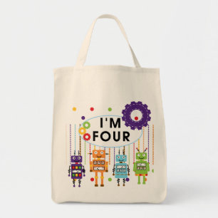 Tote Bag Robot T-shirts et cadeaux d'anniversaire 4e