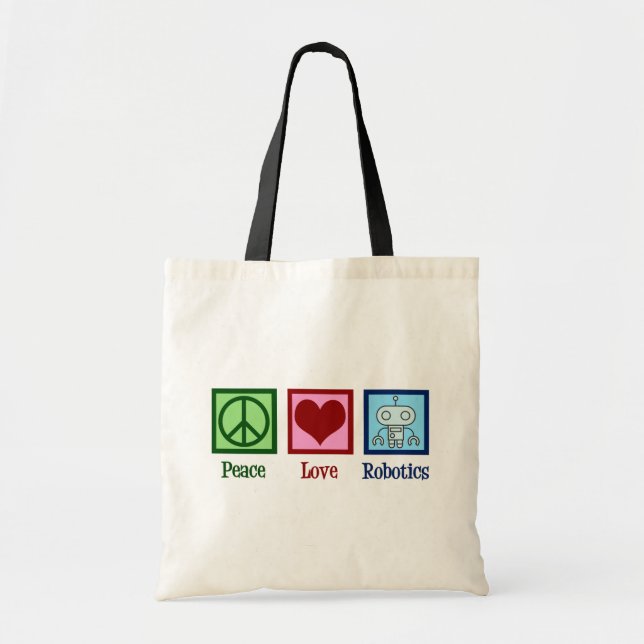 Tote Bag Robotique de l'amour de la paix (Devant)
