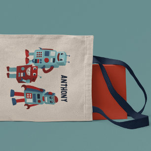 Tote Bag Robots rétro mignons Sci-Fi personnalisé