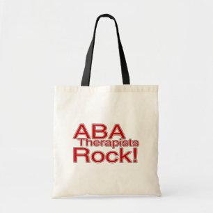 Tote Bag Roche de thérapeutes d'aba (rouge)