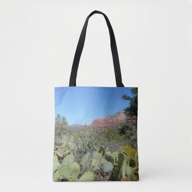 Tote Bag Rochers rouges et cactus I (Devant)