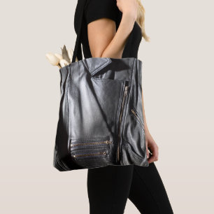 Tote Bag Rock Chick Black Faux Veste en cuir Veste Photo