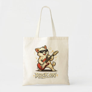 Tote Bag Rock On Guitare Chien Drôle Musique Rock