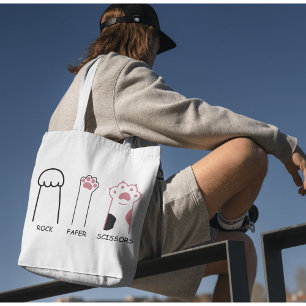 Tote Bag Rock, Papier, Ciseaux
