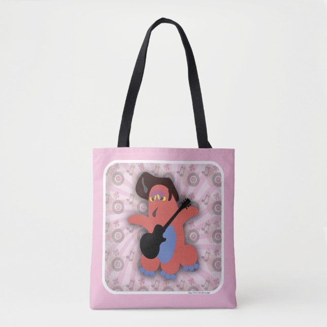 Tote Bag Rock Roll Monster mignon personnage de dessin (Devant)
