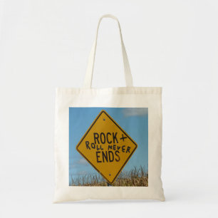 Tote Bag Rock + Roll ne s'arrête jamais, Fun Street Sign Gr