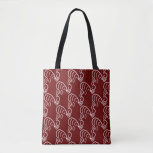 TOTE BAG ROCKABILLY YELL (CRIMSON)