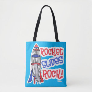 Tote Bag Rocket Slides Rock Fun Playground Hommage