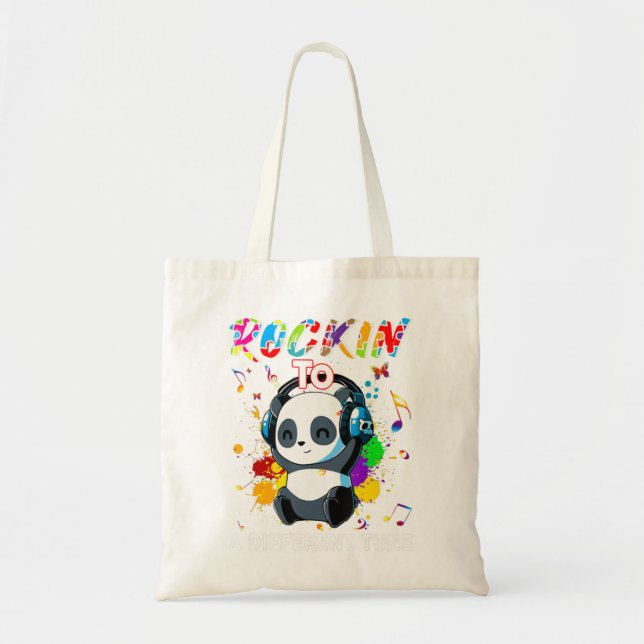 Tote Bag Rockin' À Un Design Tune Différent. Mettez le cass (Devant)