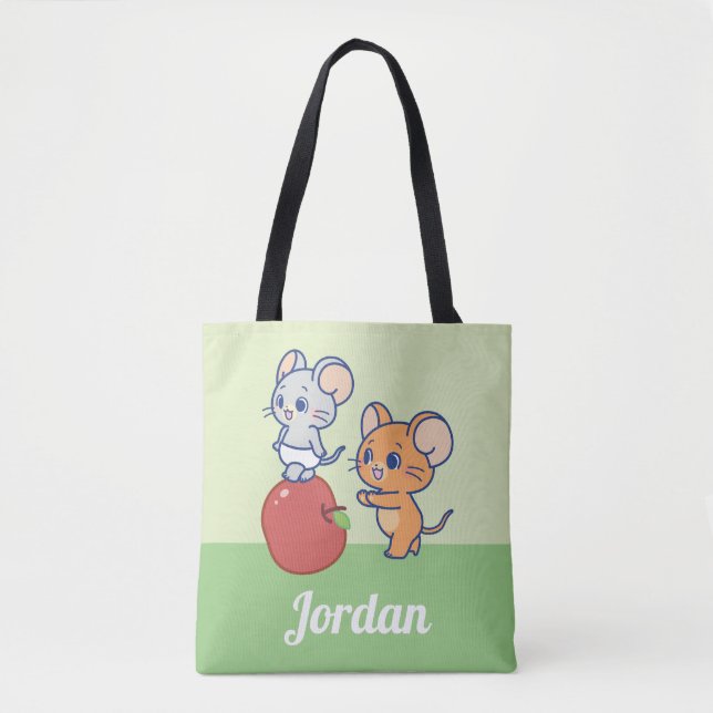 Tote Bag Rollage Anime Tuffy et Jerry Apple (Devant)